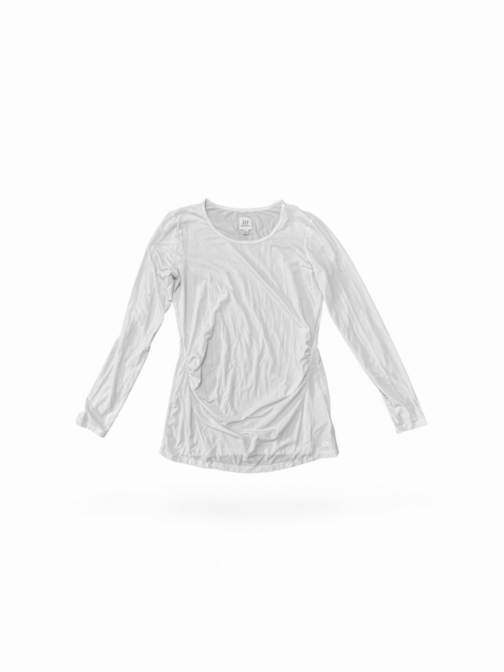 Maternity Long Sleeve Crewneck Top - White